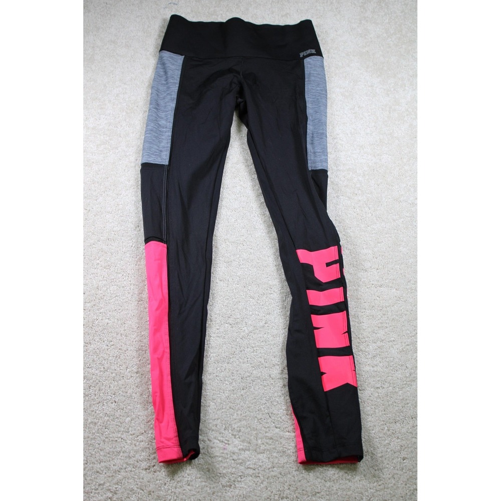 Victoria's Secret Pink Leggings Womens XS Bonded‎ Colorblock Athletic Yoga Gym